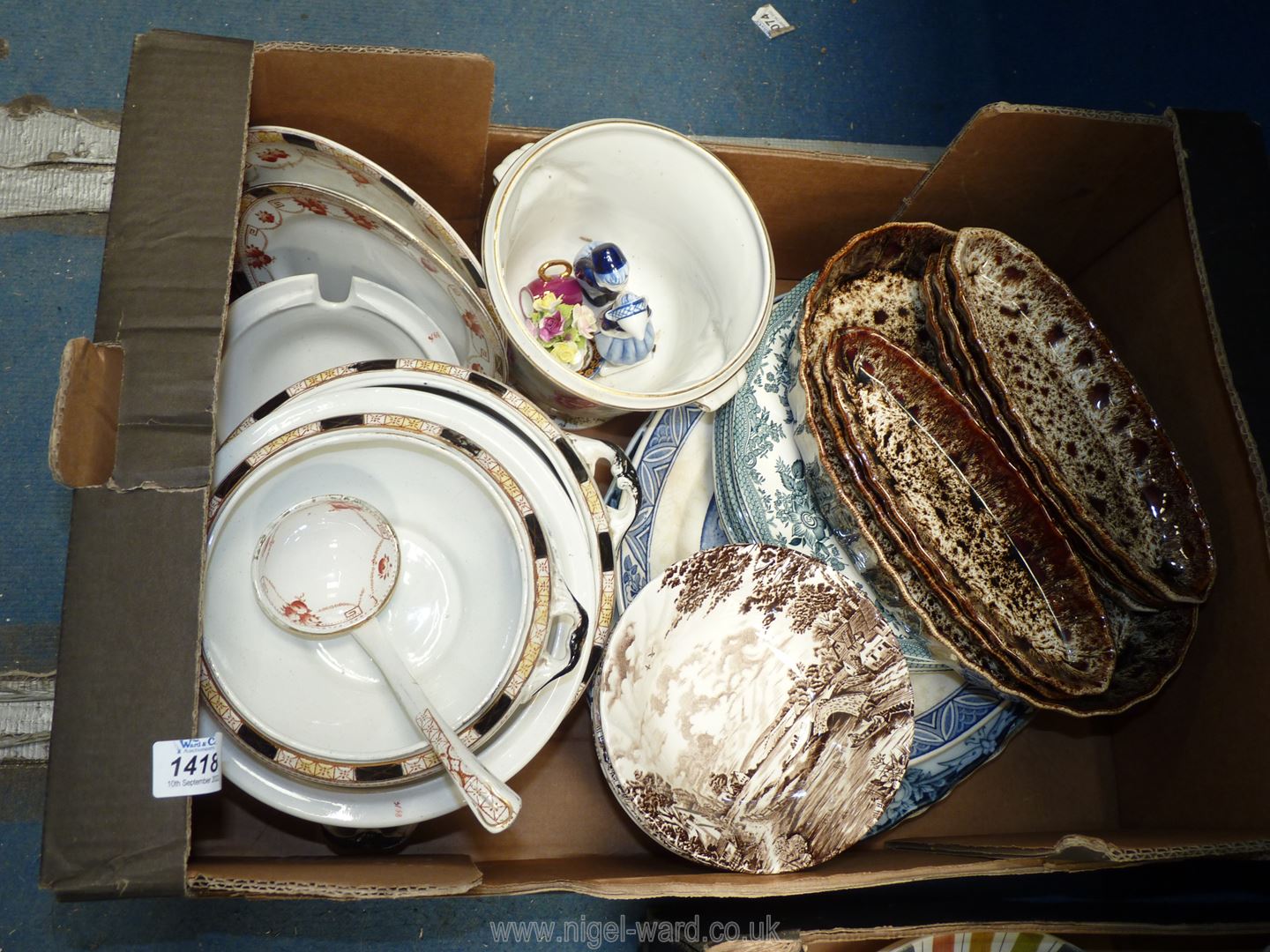 A large quantity of china including Enoch Wedgwood 'Asiatic Pheasants' plates (some a/f,