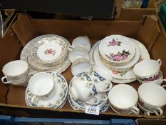 Three part teasets including Paragon, Dorchester, etc.