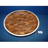 A Southeast Asian treen fruit bowl, 13" diameter approx.