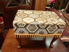 A tapestry upholstered Sewing Box/stool,