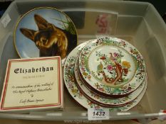 A quantity of china to include; six Spode side plates, four dinner and dessert plates, etc.