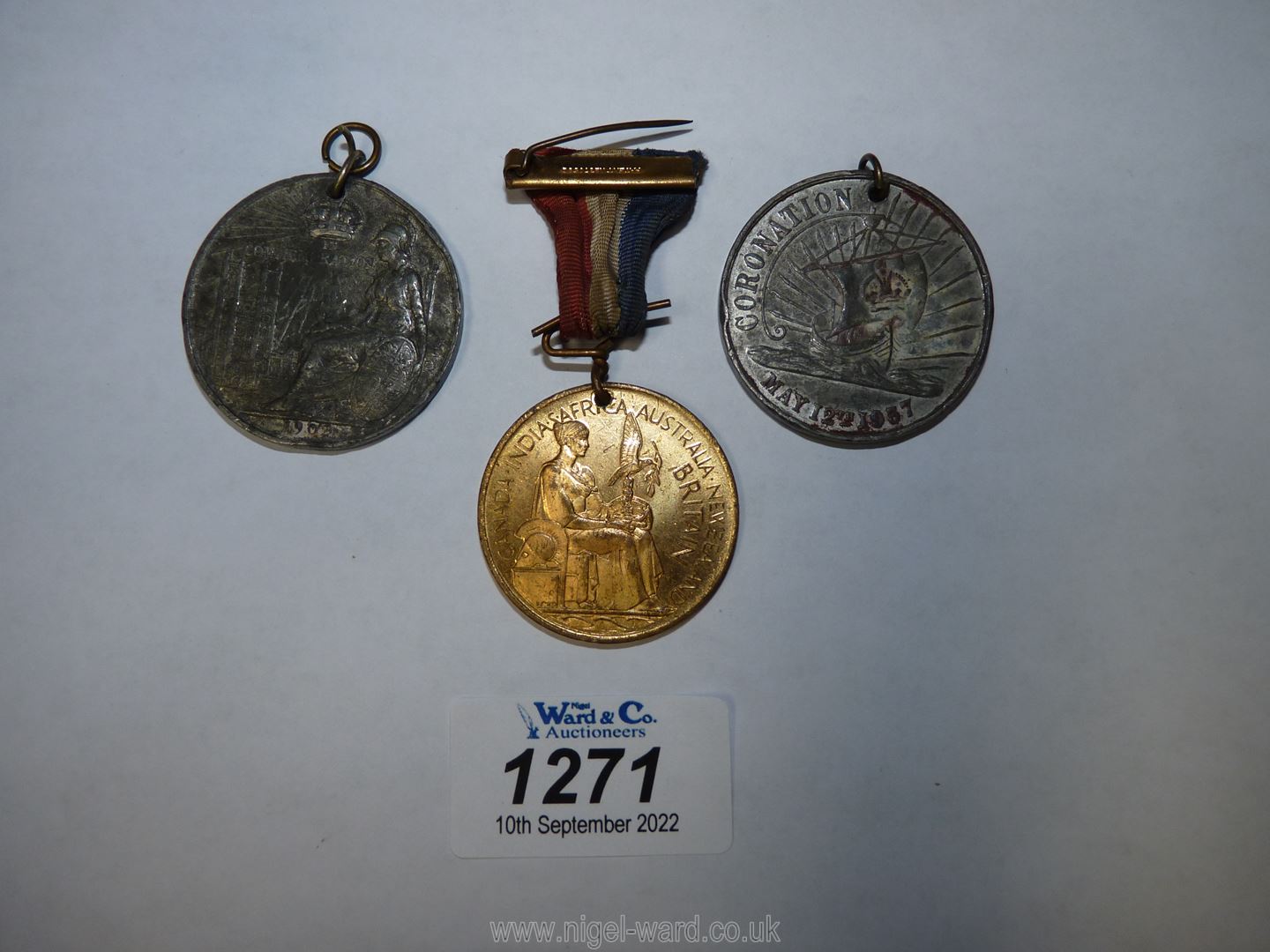 A George VI Coronation medal and medallion, - Image 2 of 2