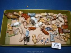 A quantity of woodland animal Wade Whimsies including horses, badgers, squirrels, wild boar, etc,