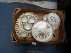 A quantity of china including Royal Worcester 'Evesham' flan dish,