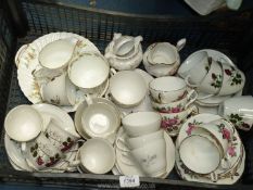 A quantity of china tea ware including Minton 'Lorraine' bread and butter plate, milk jug,