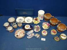 A small quantity of china to include; Royal Albert & Coalport posies,