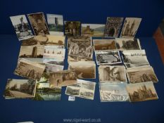 A quantity of vintage postcards from 1905-1950's, 'Friths' (70), 'Tucks' (41) and 'Judges' (37).