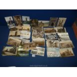 A quantity of vintage postcards from 1905-1950's, 'Friths' (70), 'Tucks' (41) and 'Judges' (37).