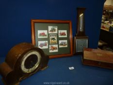 A small quantity of miscellaneous including a framed 'Tractors of the Fifties' collectors cards,