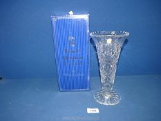 A Royal Doulton crystal Vase by Webb Corbett, 9 3/4" tall, boxed.