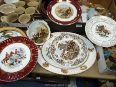 A small quantity of plates with hunting and gamebird scenes.