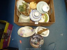 A quantity of china to include Bavaria trio, Sylvac butter dish,