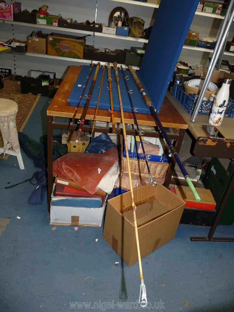 A quantity of fishing rods including Paragon 60-1 fishing rod, 7' fibreglass rod, - Image 2 of 7