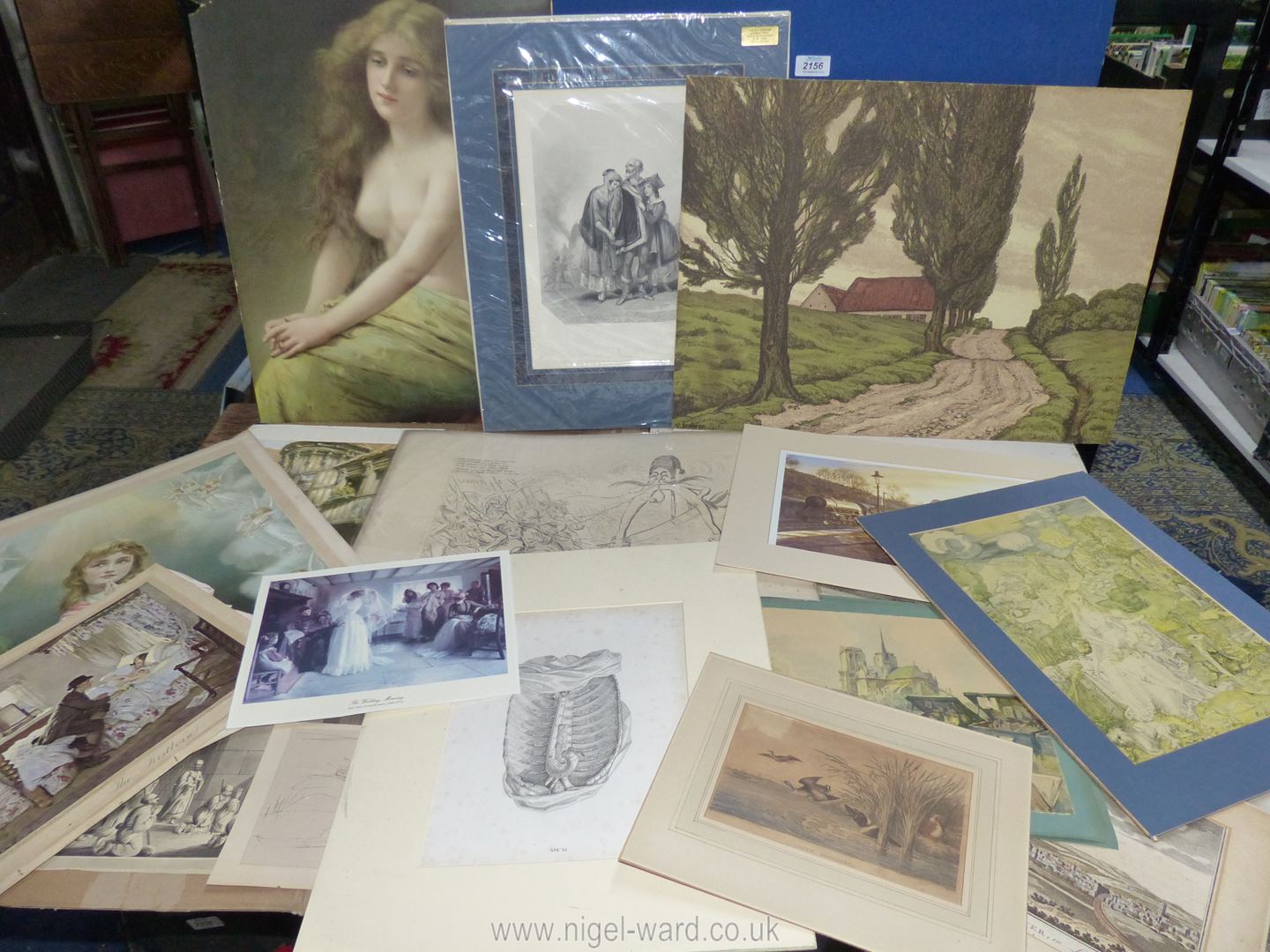 A large quantity of prints and engravings.