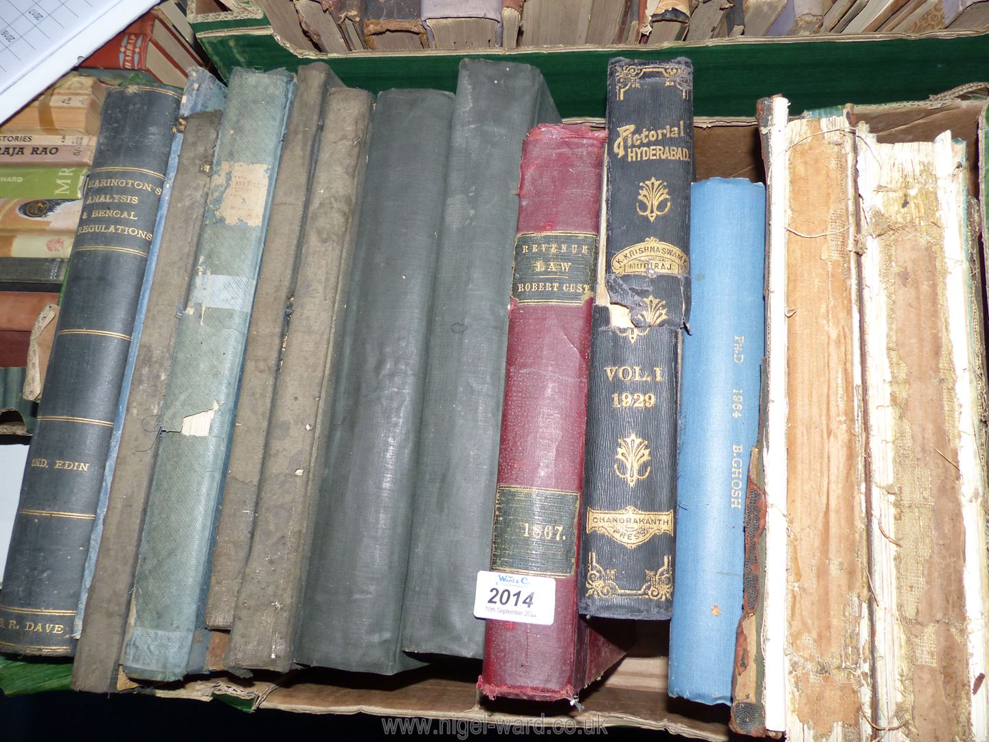 A quantity of books including 'Servant of India', 'Revenue Survey India 1853',