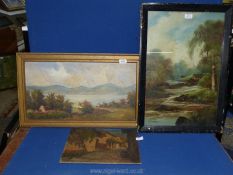 Three paintings.