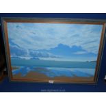 An oil painting of Anglesey beach by Meurig Williams (20" x 30").