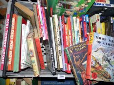 A crate of children's books to include; 'Grange Hill', 'Champion The Wonder Horse',