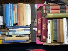 Two boxes of books including British History, 'The Cambridge History of India',