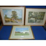 A framed and mounted Don Vaughan print of horses and cart bringing home the harvest,