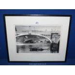 A framed photographic Print 'Four bridges of Richmond' 20" x 16".