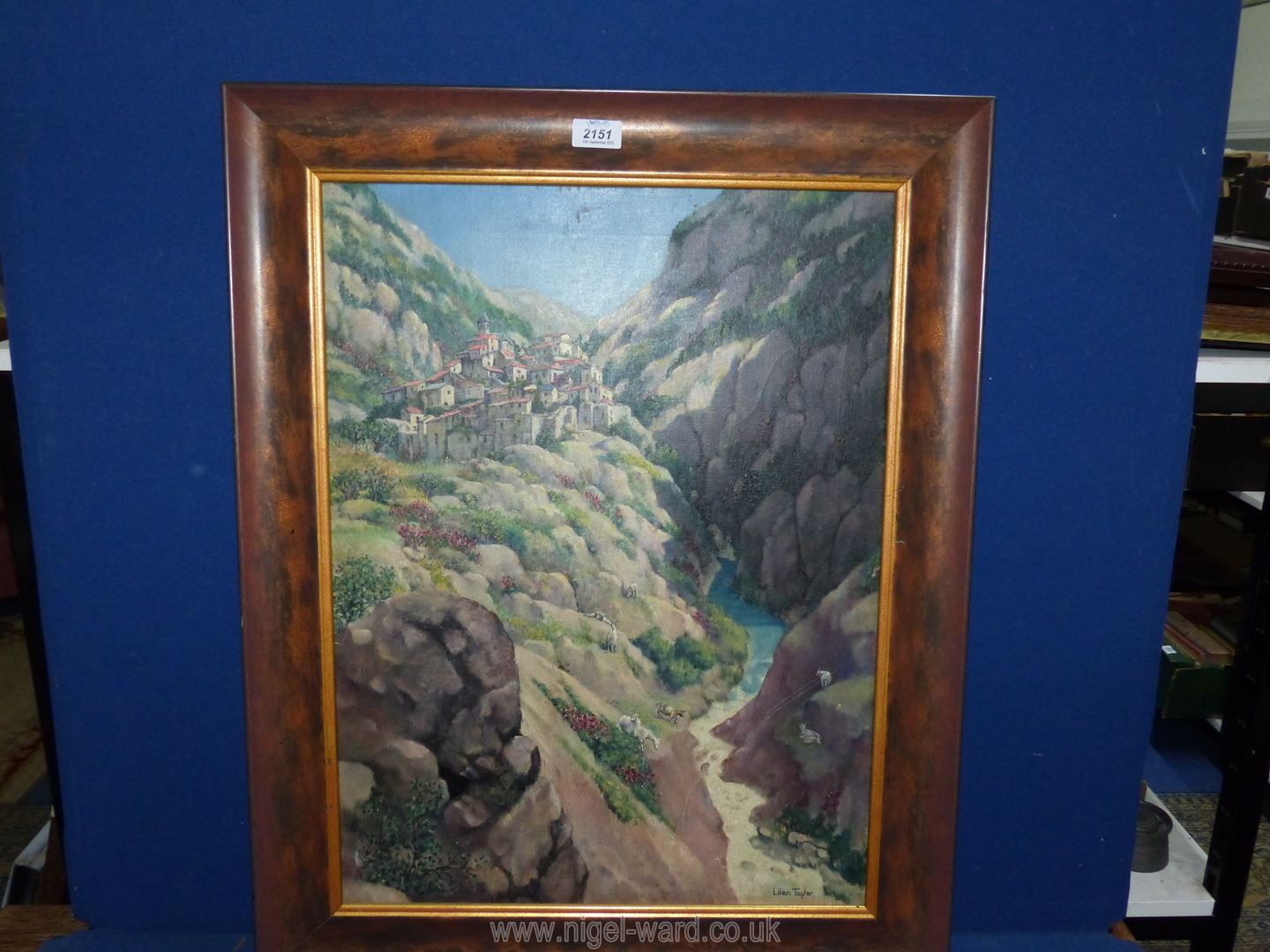 A Lilian Taylor (20th century) Oil on canvas of the French Alps.