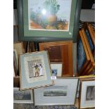 A quantity of prints and etchings to include; 'The North East View of Hereford',