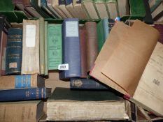 A box of books including 'Urdu to English', 'Boswell in Holland 1763 - 1764',