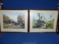 Two framed and mounted prints; 'Morning Delivery' and 'Sunday Morning' by Don Brekon.