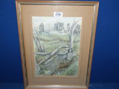 A framed and mounted mixed media picture signed lower right 'Barbara Graham 80' titled verso 'Ratly