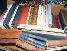 A box of books to include; 'Anatomy of Britain', R. L. Stevenson novels, etc.