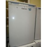 A Lec under counter fridge, 33'' high x 21'' wide x 21 1/4'' deep.