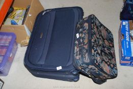 Two suitcases.