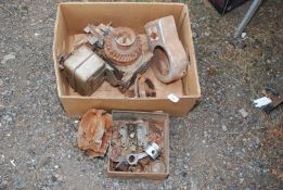 A quantity of Briggs & Stratton 3 hp engine parts, reduction gear, etc.