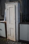 An old painted Cabinet, 28'' wide x 82'' high x 15'' deep.