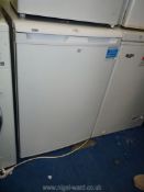 A Beko under counter fridge, 33'' high x 21 1/4'' wide x 22'' deep.