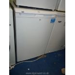 A Beko under counter fridge, 33'' high x 21 1/4'' wide x 22'' deep.