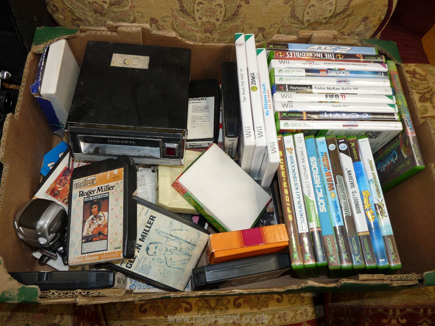An 'Oliver' typewriter, plus a box of Nintendo Wii and Xbox games, etc. - Image 2 of 2
