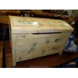 A child's toy chest with 'William' on the lid, 27 1/2" x 19" x 15".