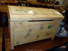 A child's toy chest with 'William' on the lid, 27 1/2" x 19" x 15".