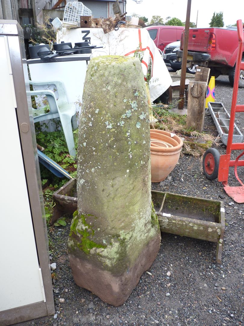 A stone Pillar, 37'' high. - Image 3 of 7