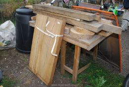 A quantity of oak and softwood in various sizes.