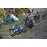 A Trojan 18sls45, Briggs & Stratton engine petrol mower with grass box, good compression.