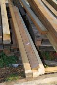 Eight lengths of softwood 3" x 1 1/2" x 92 1/2" long upwards.