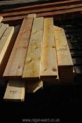 Twenty-five lengths of softwood 6" x 1 1/2", 6" x 2", 51" long.