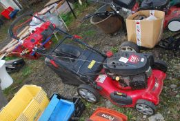 A Fox electric lawn mower with box, overhead valve engine,