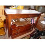 A hall table with drawer and a valet stand.