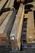 Four lengths of oak 76" long: 3 x 4 1/2" x 3", 1 x 3" x 3".