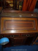 A dark wood bureau.