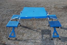 A child's fold-out picnic table.